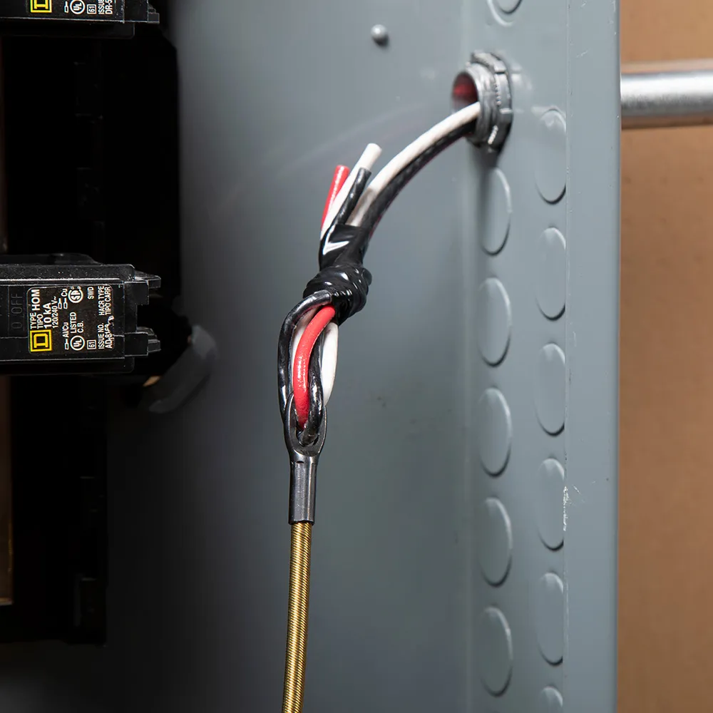 Guía jalacables de fibra de vidrio con conductor en espiral de 61 m